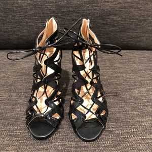 Prabal Gurung for Target black tie up Heels Size 6